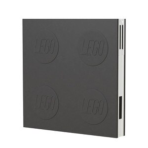 Lego Locking Notebook With Gel Pen - Black